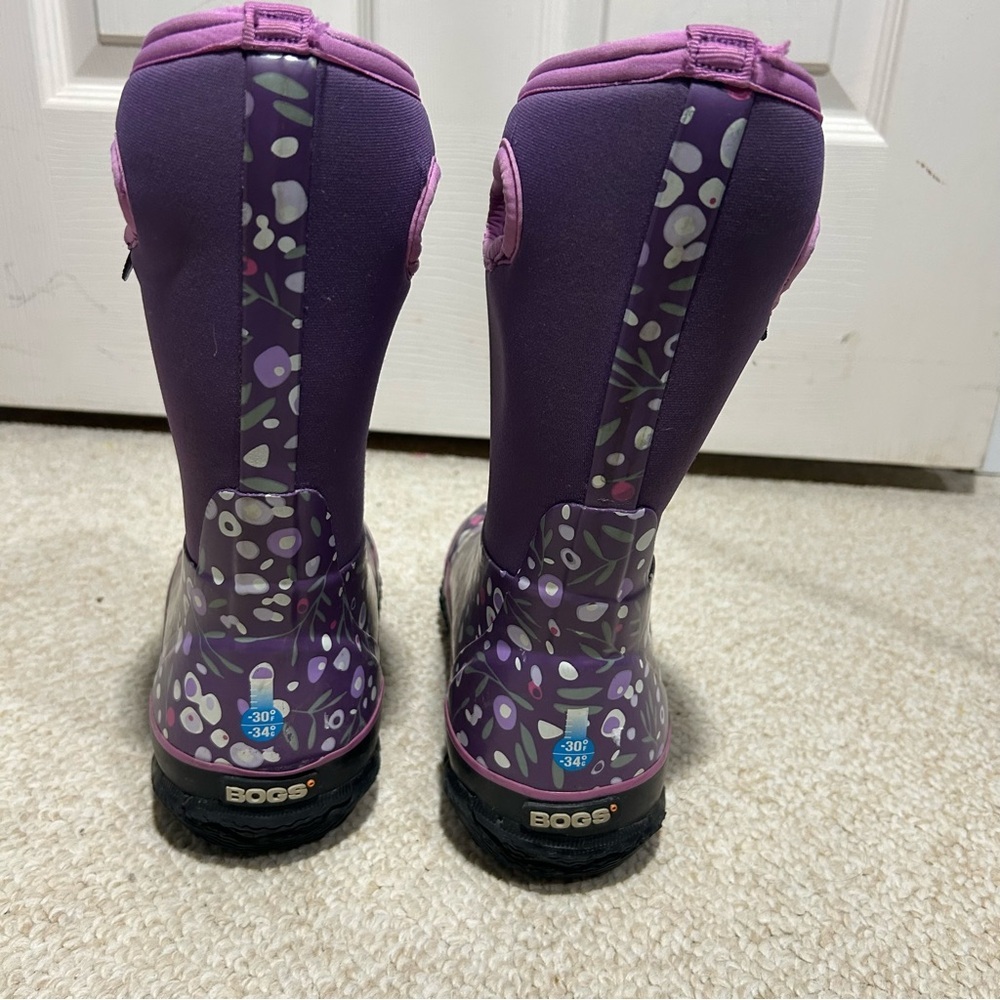 BOGS Classic Cattl floral boot youth size 5 Womens size 6.5 Waterproof insulated - Picture 3 of 11